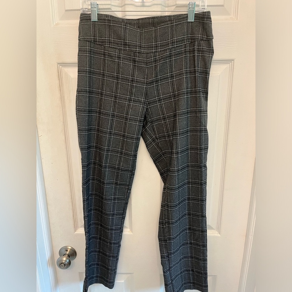 Zac & Rachel Gray Plaid Ankle Pants